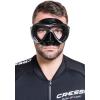 imageCressi AntiFog Wide View Single Lens Scuba Diving and Freediving Masks A1BlackGraphite  Clear Lens
