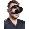 imageCressi AntiFog Wide View Single Lens Scuba Diving and Freediving Masks A1BlackGraphite  Clear Lens