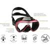 imageCressi AntiFog Wide View Single Lens Scuba Diving and Freediving Masks A1BlackPink  Clear Lens