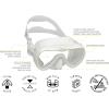 imageCressi AntiFog Wide View Single Lens Scuba Diving and Freediving Masks A1WhiteWhite  Clear Lens