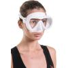 imageCressi AntiFog Wide View Single Lens Scuba Diving and Freediving Masks A1WhiteWhite  Clear Lens