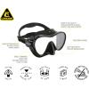 imageCressi F1 Scuba Diving Snorkeling Frameless Mask  Perfect Seal Silicone Skirt  Designed in Italy by CressiBlack