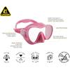 imageCressi F1 Scuba Diving Snorkeling Frameless Mask  Perfect Seal Silicone Skirt  Designed in Italy by CressiPink