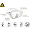 imageCressi F1 Scuba Diving Snorkeling Frameless Mask  Perfect Seal Silicone Skirt  Designed in Italy by CressiWhite