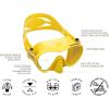 imageCressi F1 Scuba Diving Snorkeling Frameless Mask  Perfect Seal Silicone Skirt  Designed in Italy by CressiYellow