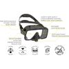 imageCressi Frameless Adult Scuba Diving Mask Wide Visibility Silicone Skirt SF1  Quality Since 1946Black