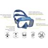 imageCressi Frameless Adult Scuba Diving Mask Wide Visibility Silicone Skirt SF1  Quality Since 1946Blue