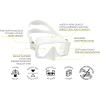 imageCressi Frameless Adult Scuba Diving Mask Wide Visibility Silicone Skirt SF1  Quality Since 1946White