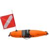 imageCressi Inflatable Float Signal Board for Freediving Scuba Diving Dive Flag HiVisibility Orange Reflective Strip DRings  Torpedo Designed in Italy