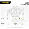 imageCressi LINCE Adult Scuba Diving Snorkeling and Freediving Mask  Cressi 100 Made in Italy Since 1946ClearYellow