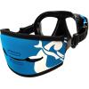 imageCressi Neoprene Mask Strap Cover with Ponytail Opening Keep Hair Tied and Secure with No TanglesBlueWhite
