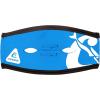 imageCressi Neoprene Mask Strap Cover with Ponytail Opening Keep Hair Tied and Secure with No TanglesBlueWhite