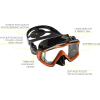 imageCressi Panoramic Wide View Mask ampamp Dry Snorkel Kit for Snorkeling Scuba Diving  Pano 3 ampamp Supernova Dry Designed in ItalyBlackOrange