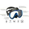 imageCressi Perfect View Scuba Diving Snorkeling Mask in Pure Comfortable Silicone  Available with Different Panoramic Lenses  Liberty Designed in ItalyBlackBlue SPE