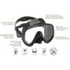 imageCressi Perfect View Scuba Diving Snorkeling Mask in Pure Comfortable Silicone  Available with Different Panoramic Lenses  Liberty Designed in ItalyBlackBlack