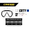 imageCressi Perfect View Scuba Diving Snorkeling Mask in Pure Comfortable Silicone  Available with Different Panoramic Lenses  Liberty Designed in ItalyBlackBlue SPE