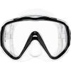 imageCressi Perfect View Scuba Diving Snorkeling Mask in Pure Comfortable Silicone  Available with Different Panoramic Lenses  Liberty Designed in ItalyClearBlack
