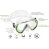 imageCressi Perfect View Scuba Diving Snorkeling Mask in Pure Comfortable Silicone  Available with Different Panoramic Lenses  Liberty Designed in ItalyClearLimeSilver