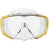 imageCressi Perfect View Scuba Diving Snorkeling Mask in Pure Comfortable Silicone  Available with Different Panoramic Lenses  Liberty Triside Designed in ItalyClearYellowBlack