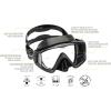imageCressi Perfect View Scuba Diving Snorkeling Mask in Pure Comfortable Silicone  Available with Different Panoramic Lenses  Liberty Triside Designed in ItalyBlackGraphite