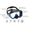 imageCressi Perfect View Scuba Diving Snorkeling Mask in Pure Comfortable Silicone  Available with Different Panoramic Lenses  Liberty Triside Designed in ItalyBlackSapphire