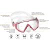 imageCressi Perfect View Scuba Diving Snorkeling Mask in Pure Comfortable Silicone  Available with Different Panoramic Lenses  Liberty Triside Designed in ItalyClearRose Gem