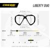 imageCressi Perfect View Scuba Diving Snorkeling Mask in Pure Comfortable Silicone  Liberty Duo Designed in ItalyBlackBlueSilver