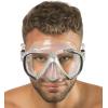 imageCressi Perfect View Scuba Diving Snorkeling Mask in Pure Comfortable Silicone  Liberty Duo Designed in ItalyClearBlackSilver