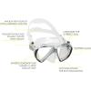 imageCressi Perfect View Scuba Diving Snorkeling Mask in Pure Comfortable Silicone  Liberty Duo Designed in ItalyClearBlackSilver