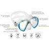 imageCressi Perfect View Scuba Diving Snorkeling Mask in Pure Comfortable Silicone  Liberty Duo Designed in ItalyClearBlueSilver