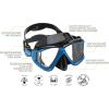 imageCressi Perfect View Scuba and Snorkeling Mask in Pure Comfortable Silicone  Liberty Quattro Designed in ItalyBlackSapphireBlue