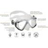 imageCressi Perfect View Scuba and Snorkeling Mask in Pure Comfortable Silicone  Liberty Quattro Designed in ItalyClearBlackSilver