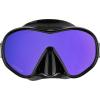 imageCressi Single Lens Frameless Scuba Mask for Good Visibility  FDual Designed in ItalyBlackBlack  UV 380 AG yellowblue lens