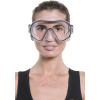 imageCressi Single Lens Frameless Scuba Mask for Good Visibility  FDual Designed in ItalyClearBlack
