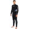 imageOnePiece Scuba Diving Full Wetsuit 5mm7mm Durable Nylon II Neoprene Mens and Ladies  Castoro Designed in Italy7mm Man BlackBlue