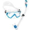 imageCressi Panoramic Wide View Mask ampamp Dry Snorkel Kit for Snorkeling Scuba Diving  Pano 3 ampamp Supernova Dry Designed in ItalyClearBlue