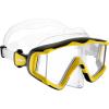 imageCressi Perfect View Scuba Diving Snorkeling Mask in Pure Comfortable Silicone  Available with Different Panoramic Lenses  Liberty Triside Designed in ItalyClearYellowBlack
