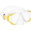 imageCressi Perfect View Scuba and Snorkeling Mask in Pure Comfortable Silicone  Liberty Quattro Designed in ItalyClearYellowSilver