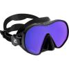 imageCressi Single Lens Frameless Scuba Mask for Good Visibility  FDual Designed in ItalyBlackBlack  UV 380 AG yellowblue lens