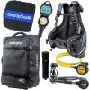 imageCressi Travelight 15 LBS Scuba Diving Package Carry On Reg Dive Computer GupG Reg Bag and Kraken Dive TorchBlue