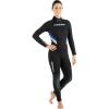 imageOnePiece Scuba Diving Full Wetsuit 5mm7mm Durable Nylon II Neoprene Mens and Ladies  Castoro Designed in Italy7mm Lady BlackBlue