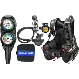 imageCRESSI Start Scuba Diving Gear Package Complete with Start 20 BCD  Mini Console PD2 Gauge  AC2 Compact Regulator Set Fully Assembled XLarge