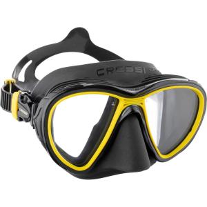 imageCressi Adult Dive Mask with Advanced Fog System and Improved Downward Visibility  Quantum Made in ItalyBlackYellow