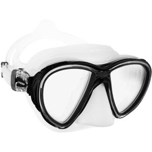 imageCressi Adult Dive Mask with Advanced Fog System and Improved Downward Visibility  Quantum Made in ItalyClearBlack