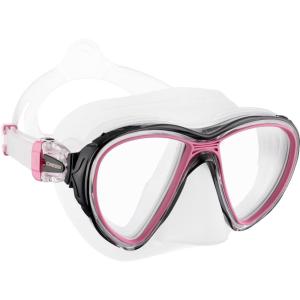 imageCressi Adult Dive Mask with Advanced Fog System and Improved Downward Visibility  Quantum Made in ItalyClearPink