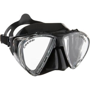 imageCressi Adult Dive Mask with Inclined Lens Lateral Visibility and Silicone Skirt for Scuba Diving  Penta Made in ItalyBlackBlack