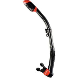 imageCressi Adult Diving Dry Snorkel with Splash Guard and Top Valve  Supernova Dry Designed in ItalyBlackRed