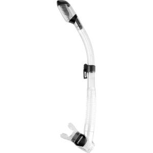 imageCressi Adult Diving Dry Snorkel with Splash Guard and Top Valve  Supernova Dry Designed in ItalyClearBlack