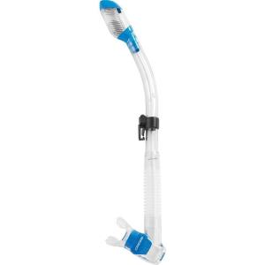 imageCressi Adult Diving Dry Snorkel with Splash Guard and Top Valve  Supernova Dry Designed in ItalyClearBlue