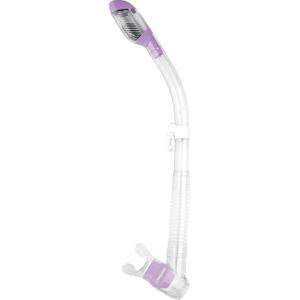 imageCressi Adult Diving Dry Snorkel with Splash Guard and Top Valve  Supernova Dry Designed in ItalyClearLilac